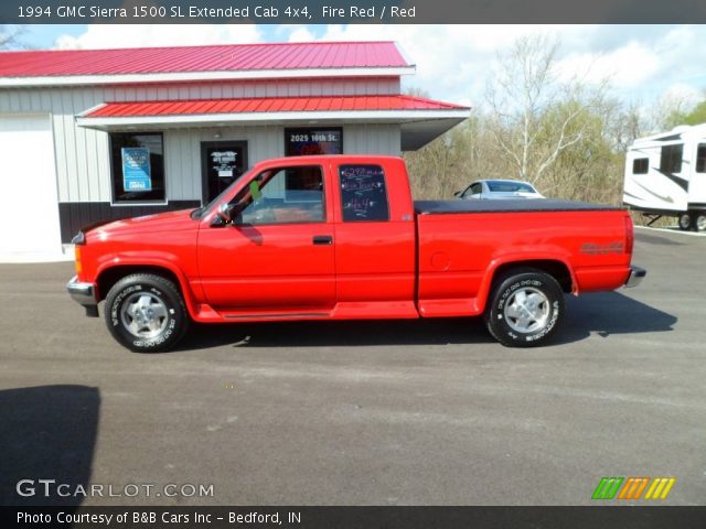 1994 GMC Sierra 1500 SL Extended Cab 4x4 in Fire Red