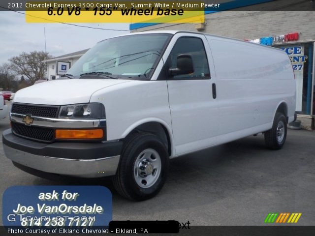 2012 Chevrolet Express 3500 Cargo Van in Summit White