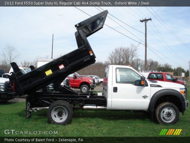 2012 Ford F550 Super Duty XL Regular Cab 4x4 Dump Truck in Oxford White