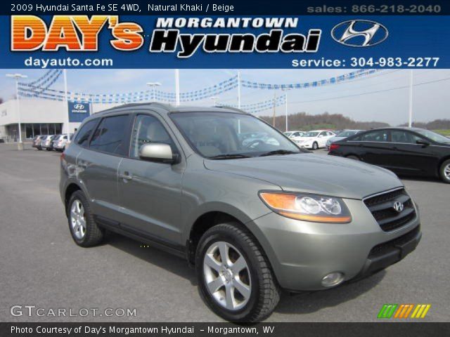 2009 Hyundai Santa Fe SE 4WD in Natural Khaki