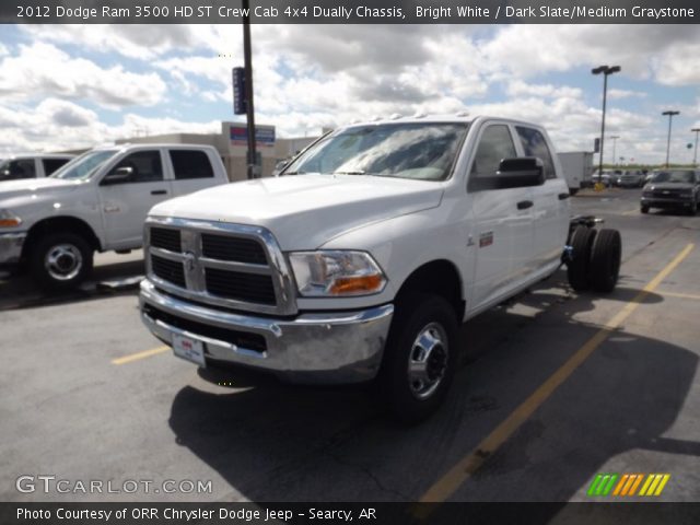 2012 Dodge Ram 3500 HD ST Crew Cab 4x4 Dually Chassis in Bright White