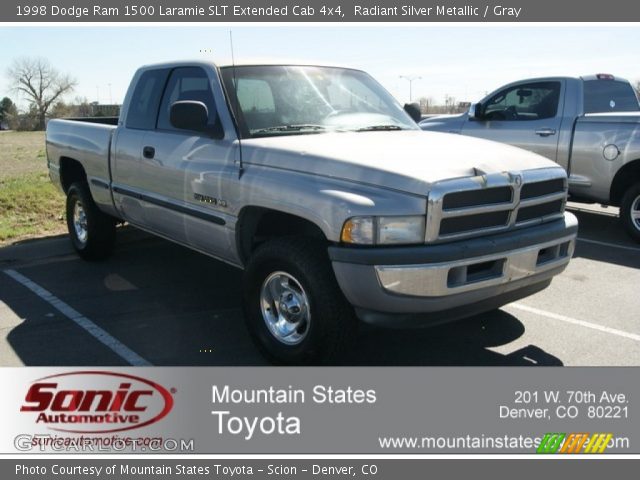 1998 Dodge Ram 1500 Laramie SLT Extended Cab 4x4 in Radiant Silver Metallic