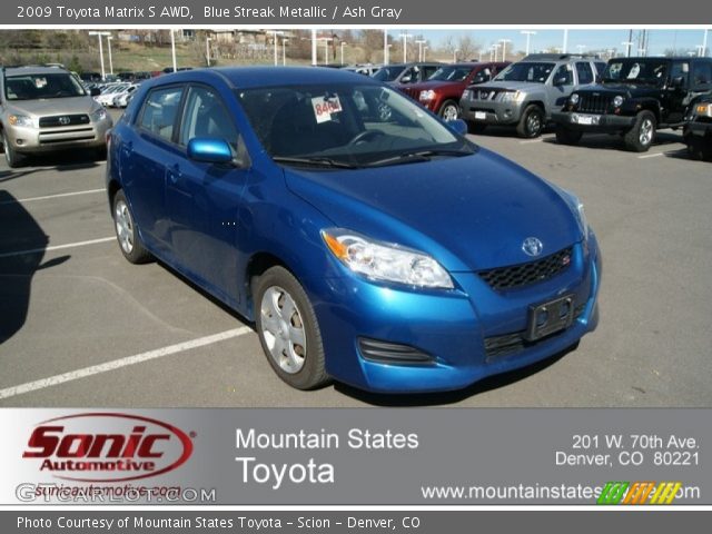 2009 Toyota Matrix S AWD in Blue Streak Metallic