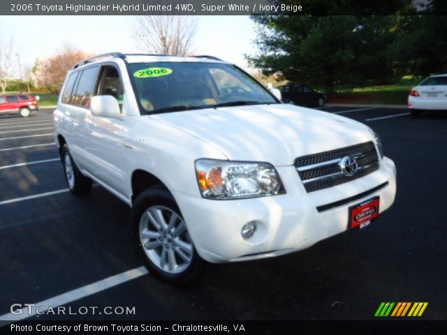 2006 Toyota Highlander Hybrid Limited 4WD in Super White
