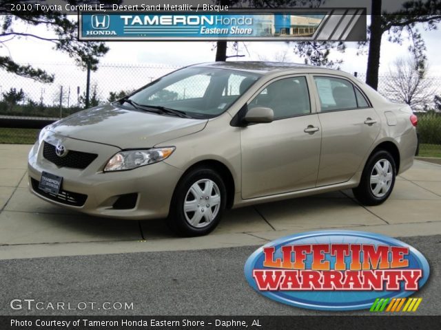 2010 Toyota Corolla LE in Desert Sand Metallic