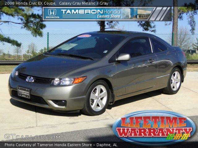 2008 Honda Civic EX Coupe in Galaxy Gray Metallic