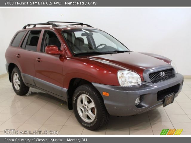 2003 Hyundai Santa Fe GLS 4WD in Merlot Red
