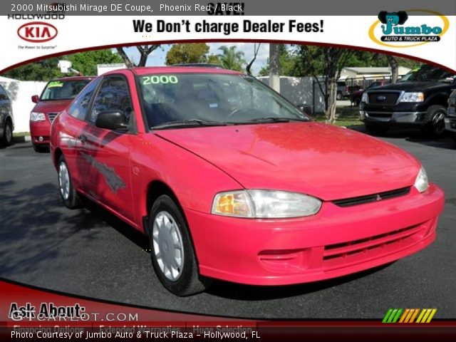 2000 Mitsubishi Mirage DE Coupe in Phoenix Red