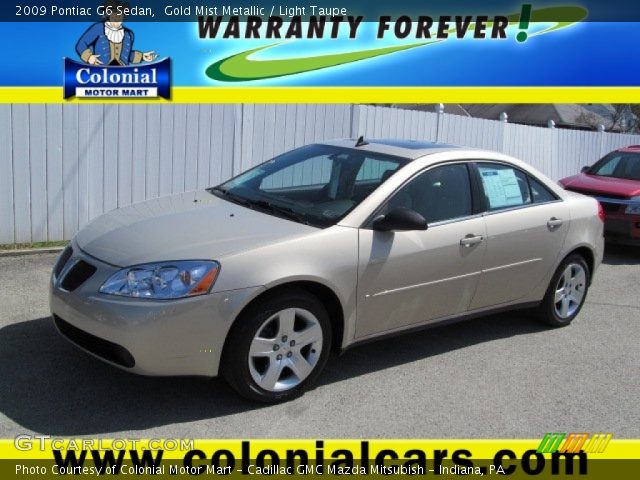 2009 Pontiac G6 Sedan in Gold Mist Metallic