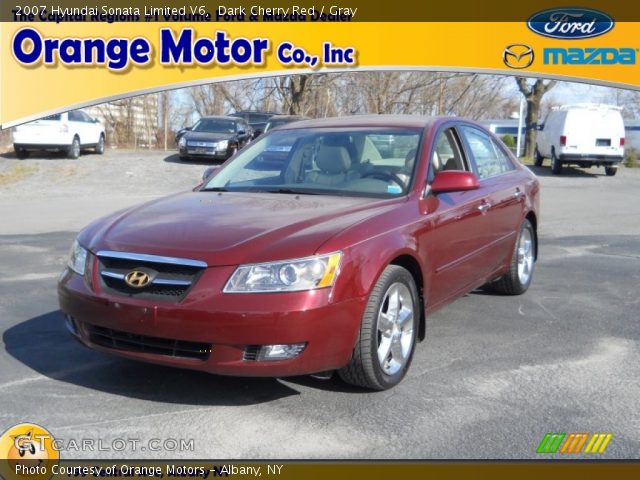 2007 Hyundai Sonata Limited V6 in Dark Cherry Red