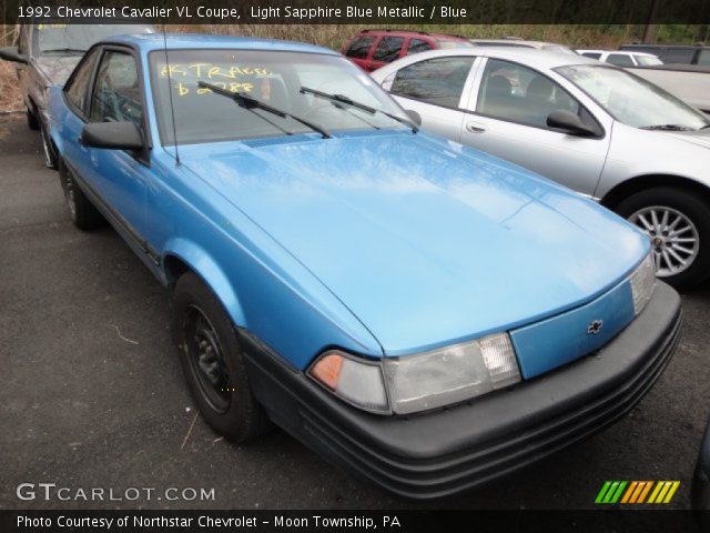 1992 Chevrolet Cavalier VL Coupe in Light Sapphire Blue Metallic