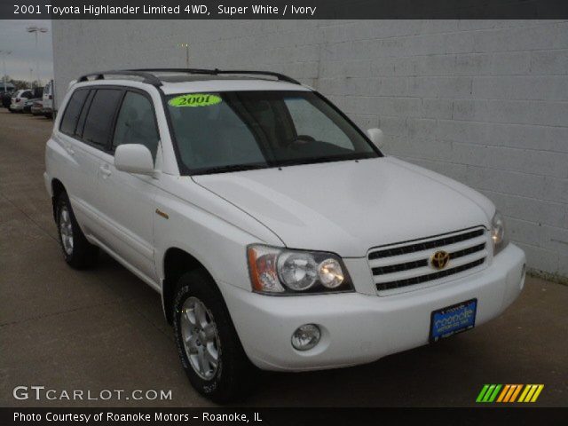 2001 Toyota Highlander Limited 4WD in Super White