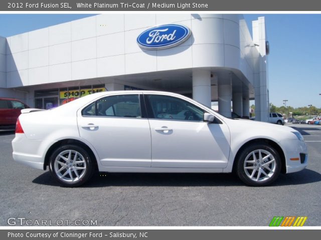 2012 Ford Fusion SEL in White Platinum Tri-Coat