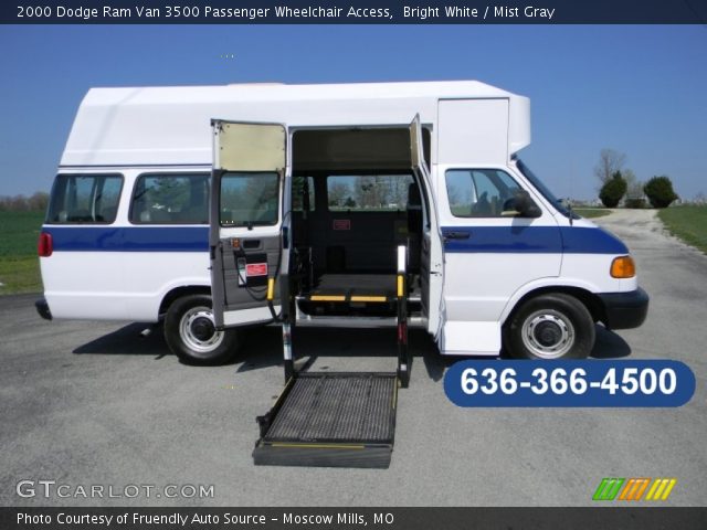 2000 Dodge Ram Van 3500 Passenger Wheelchair Access in Bright White