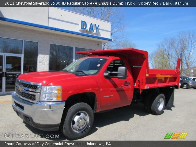 2011 Chevrolet Silverado 3500HD Regular Cab 4x4 Chassis Dump Truck in Victory Red