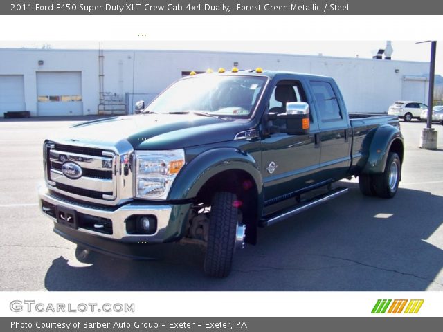 2011 Ford F450 Super Duty XLT Crew Cab 4x4 Dually in Forest Green Metallic