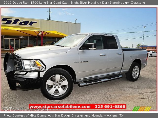 2010 Dodge Ram 1500 Lone Star Quad Cab in Bright Silver Metallic