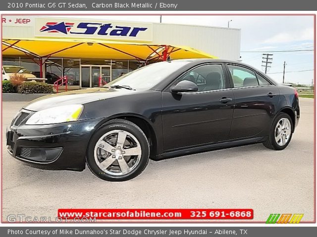 2010 Pontiac G6 GT Sedan in Carbon Black Metallic