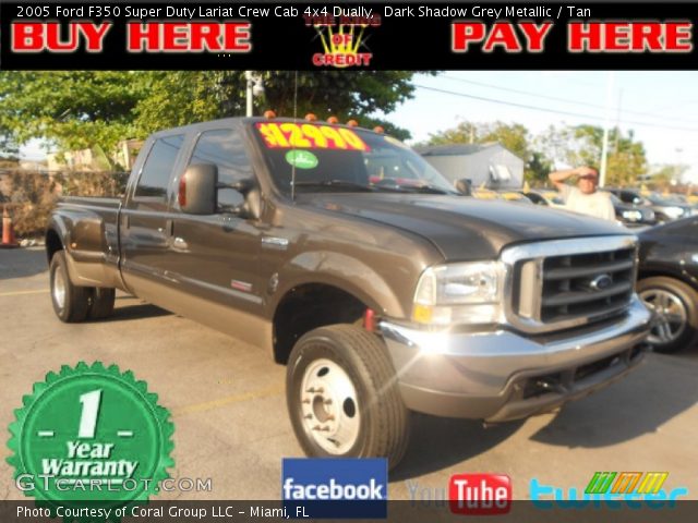 2005 Ford F350 Super Duty Lariat Crew Cab 4x4 Dually in Dark Shadow Grey Metallic