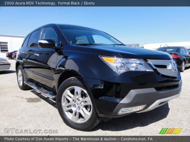 2009 Acura MDX Technology in Formal Black