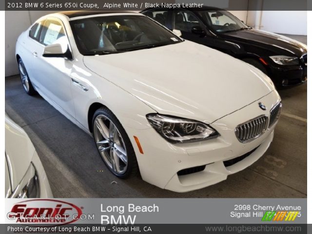 2012 BMW 6 Series 650i Coupe in Alpine White