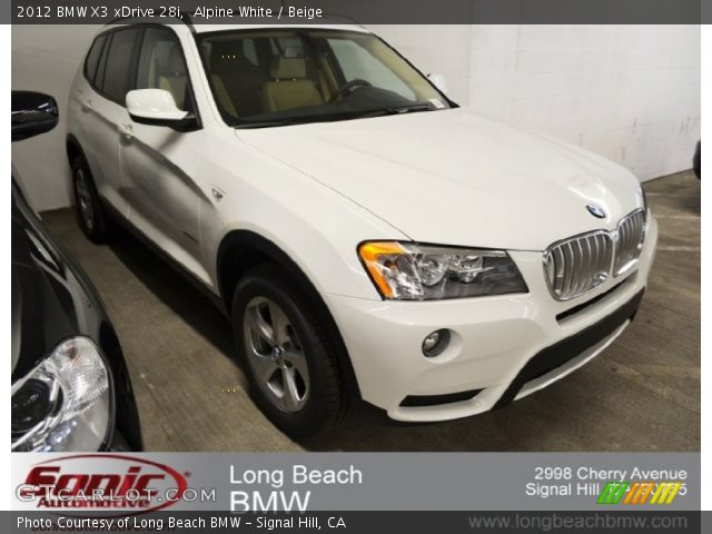 2012 BMW X3 xDrive 28i in Alpine White