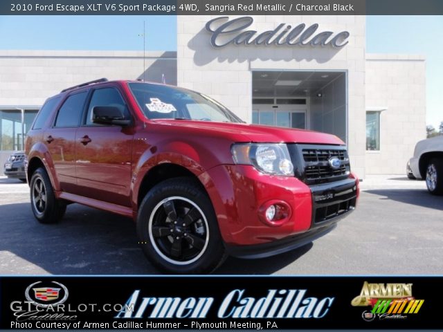 2010 Ford Escape XLT V6 Sport Package 4WD in Sangria Red Metallic