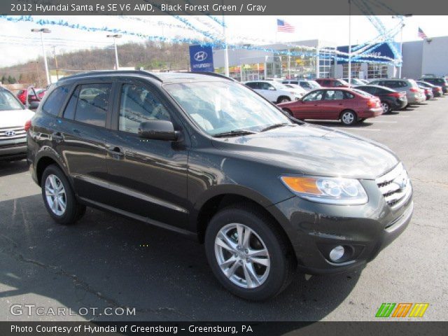 2012 Hyundai Santa Fe SE V6 AWD in Black Forest Green
