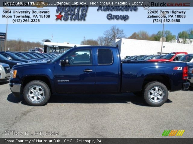 2012 GMC Sierra 1500 SLE Extended Cab 4x4 in Midnight Blue Metallic