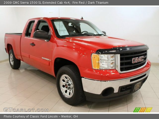 2009 GMC Sierra 1500 SL Extended Cab 4x4 in Fire Red