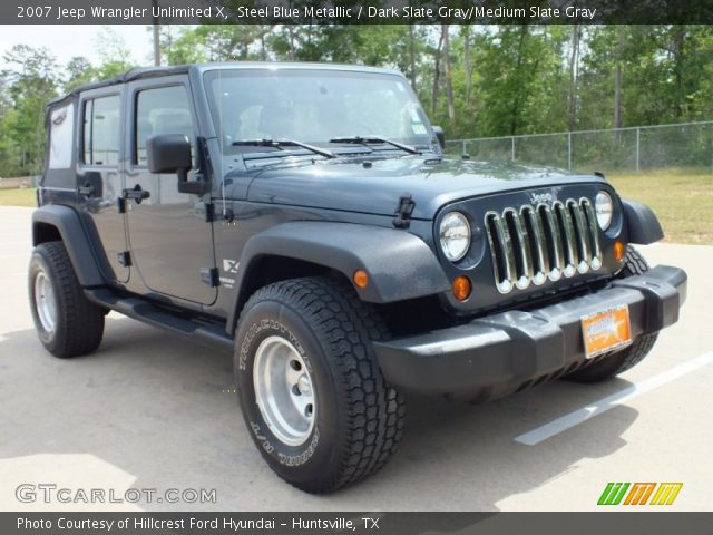 2007 Jeep Wrangler Unlimited X in Steel Blue Metallic