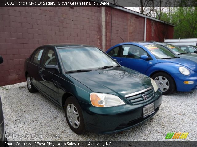 2002 Honda Civic LX Sedan in Clover Green Metallic