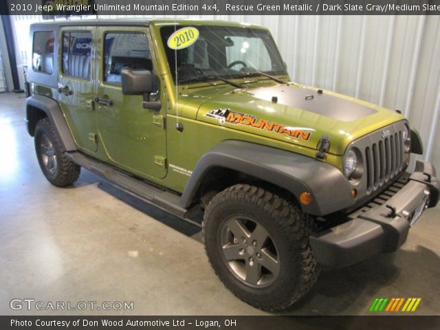 2010 Jeep Wrangler Unlimited Mountain Edition 4x4 in Rescue Green Metallic