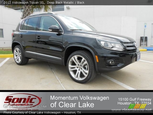 2012 Volkswagen Tiguan SEL in Deep Black Metallic