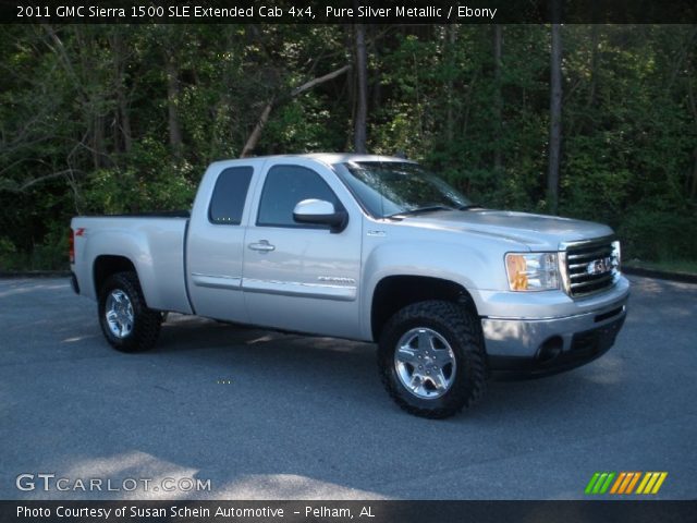 2011 GMC Sierra 1500 SLE Extended Cab 4x4 in Pure Silver Metallic