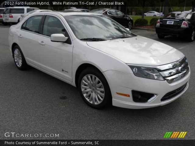 2012 Ford Fusion Hybrid in White Platinum Tri-Coat