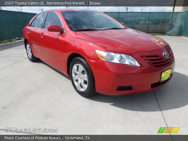 2007 Toyota Camry LE in Barcelona Red Metallic