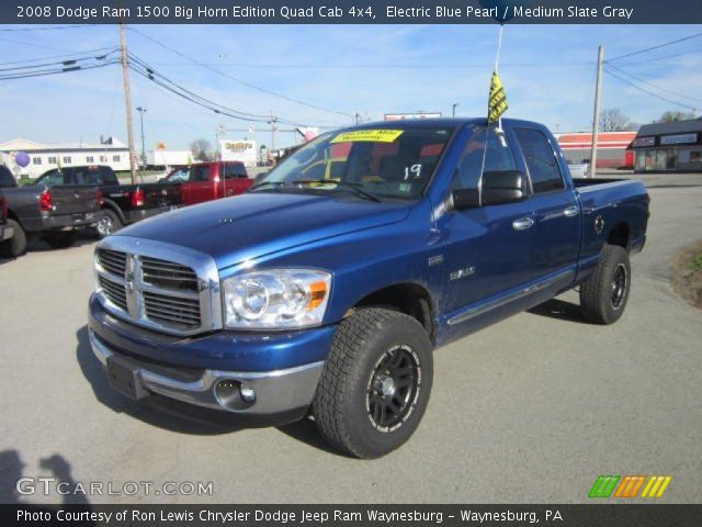 2008 Dodge Ram 1500 Big Horn Edition Quad Cab 4x4 in Electric Blue Pearl