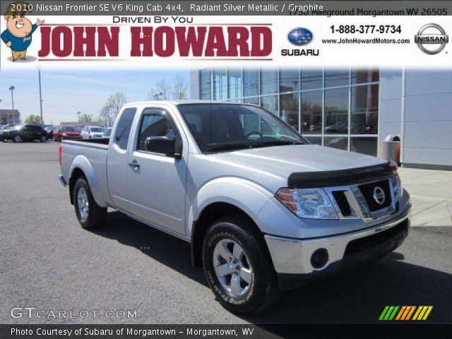 2010 Nissan Frontier SE V6 King Cab 4x4 in Radiant Silver Metallic