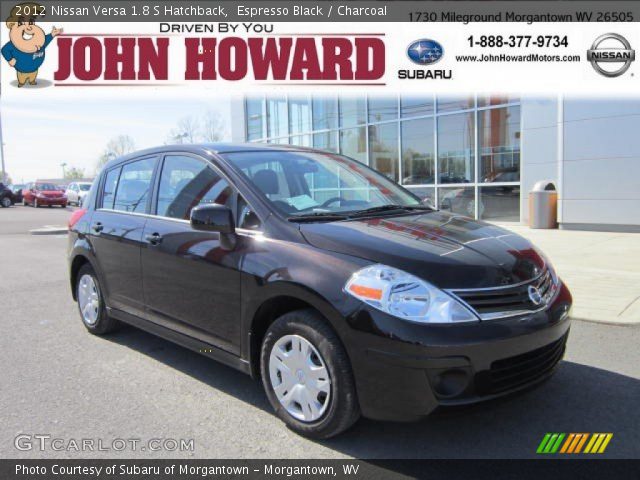 2012 Nissan Versa 1.8 S Hatchback in Espresso Black
