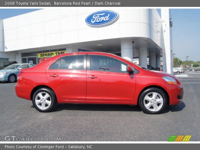 2008 Toyota Yaris Sedan in Barcelona Red Pearl