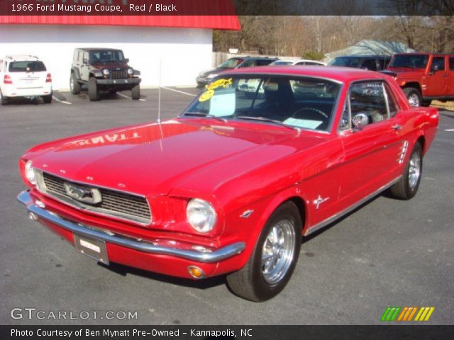 Red 1966 Ford Mustang Coupe Black Interior Gtcarlot