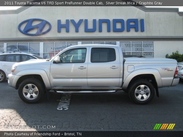 2011 Toyota Tacoma V6 TRD Sport PreRunner Double Cab in Silver Streak Mica