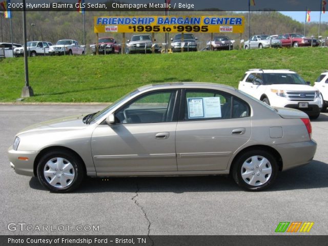 2005 Hyundai Elantra GLS Sedan in Champagne Metallic