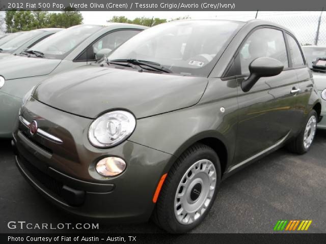 2012 Fiat 500 Pop in Verde Oliva (Green)