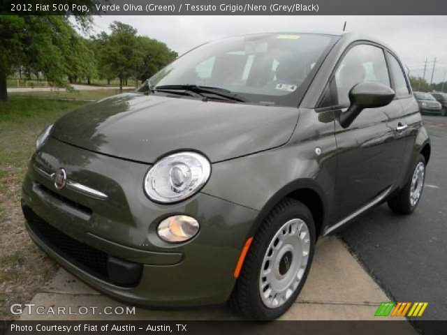 2012 Fiat 500 Pop in Verde Oliva (Green)