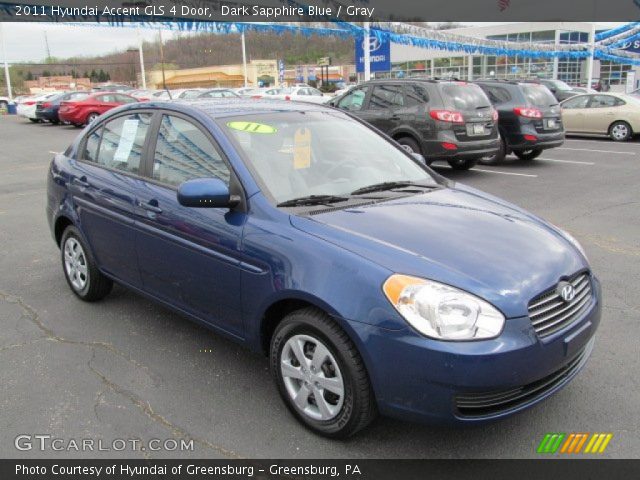 2011 Hyundai Accent GLS 4 Door in Dark Sapphire Blue