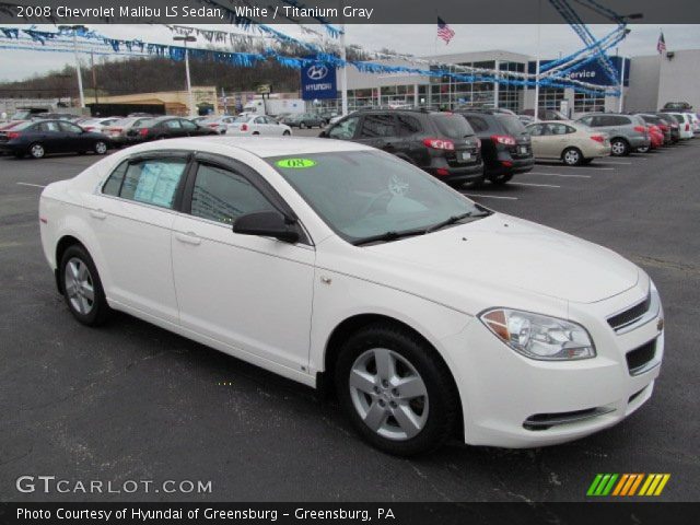 2008 Chevrolet Malibu LS Sedan in White