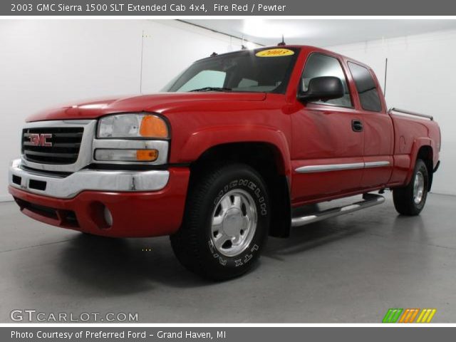 2003 GMC Sierra 1500 SLT Extended Cab 4x4 in Fire Red