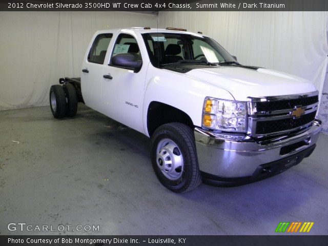 2012 Chevrolet Silverado 3500HD WT Crew Cab 4x4 Chassis in Summit White